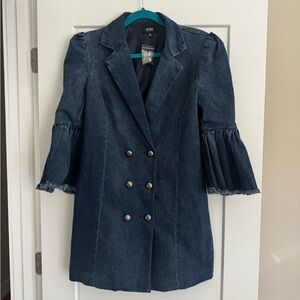 Blue Denim Mini Dress - Marled by Olivia Culpo